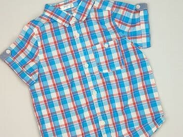 lidl koszula flanelowa: Koszula 1.5-2 lat, stan - Bardzo dobry, wzór - Kratka, kolor - Niebieski — 1