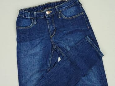 legginsy woskowane z wysokim stanem: Spodnie jeansowe, H&M, 12 lat, 152, stan - Bardzo dobry — 1