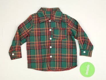 lidl koszula flanelowa: Koszula 3-4 lat, stan - Idealny, wzór - Kratka, kolor - Zielony — 2