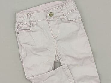 srebrna sukienka h m: Spodnie jeansowe, H&M, 6-9 miesięcy, stan - Bardzo dobry — 1