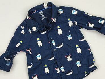 lidl koszula flanelowa: Koszula 1.5-2 lat, stan - Idealny, wzór - Print, kolor - Niebieski — 1