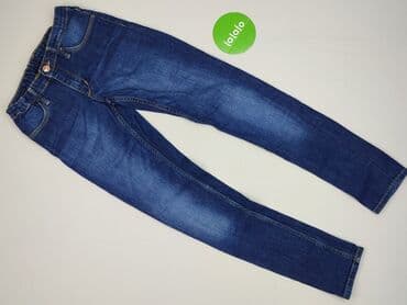 legginsy woskowane z wysokim stanem: Spodnie jeansowe, H&M, 12 lat, 152, stan - Bardzo dobry — 2