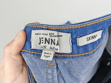 legginsy woskowane z wysokim stanem: Spodnie jeansowe, New Look, 10 lat, 140, stan - Idealny — 4