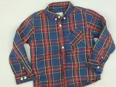 lidl koszula flanelowa: Koszula 5-6 lat, stan - Idealny, wzór - Kratka, kolor - Niebieski — 1
