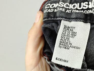 srebrna sukienka h m: Spodnie jeansowe, H&M, 12-18 miesięcy, stan - Idealny — 4