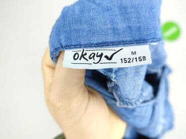 legginsy woskowane z wysokim stanem: Spodnie jeansowe, 13 lat, 158, stan - Dobry — 4