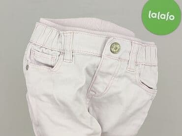srebrna sukienka h m: Spodnie jeansowe, H&M, 6-9 miesięcy, stan - Bardzo dobry — 6