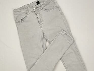 legginsy woskowane z wysokim stanem: Spodnie jeansowe, H&M, 13 lat, 152/158, stan - Bardzo dobry — 1