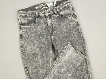legginsy woskowane z wysokim stanem: Spodnie jeansowe, H&M, 14 lat, 164, stan - Bardzo dobry — 1