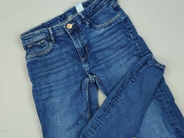 legginsy woskowane z wysokim stanem: Spodnie jeansowe, H&M, 14 lat, 164, stan - Bardzo dobry — 1