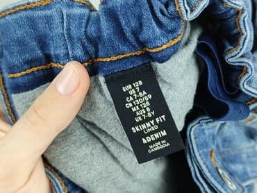 legginsy woskowane z wysokim stanem: Spodnie jeansowe, H&M, 8 lat, 128, stan - Idealny — 4