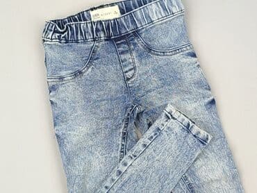 legginsy woskowane z wysokim stanem: Spodnie jeansowe, Carry, 3-4 lat, 98/104, stan - Bardzo dobry — 1