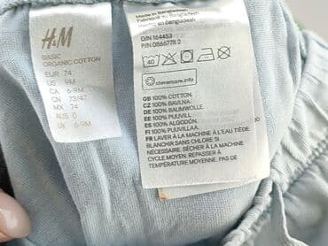 ubranka dla niemowląt 0 3 h m: Niemowlęce spodnie materiałowe, 6-9 miesięcy, 68-74 cm, H&M, stan - Dobry — 4