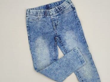 legginsy woskowane z wysokim stanem: Spodnie jeansowe, Little kids, 4-5 lat, 110, stan - Idealny — 1