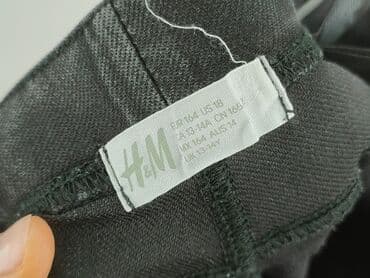 legginsy woskowane z wysokim stanem: Legginsy dziecięce, H&M, 14 lat, 158/164, stan - Idealny — 4