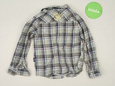 lidl koszula flanelowa: Koszula 5-6 lat, stan - Bardzo dobry, wzór - Kratka, kolor - Szary — 3