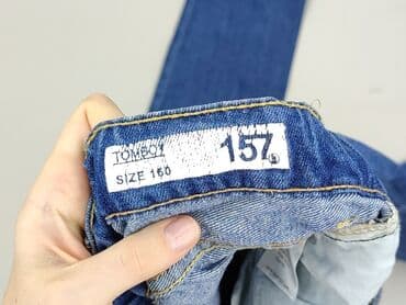 legginsy woskowane z wysokim stanem: Spodnie jeansowe, 14 lat, 164, stan - Bardzo dobry — 4