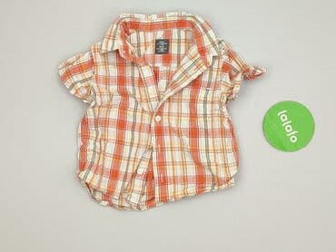 lidl koszula flanelowa: Koszula 1.5-2 lat, stan - Idealny, wzór - Kratka, kolor - Pomarańczowy — 2