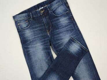 legginsy woskowane z wysokim stanem: Spodnie jeansowe, H&M, 13 lat, 152/158, stan - Idealny — 1