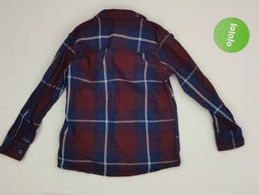 lidl koszula flanelowa: Koszula 4-5 lat, stan - Bardzo dobry, wzór - Kratka, kolor - Bordowy — 3