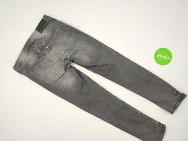 sukienka w pepitkę h m: Spodnie jeansowe, H&M, 13 lat, 158, stan - Dobry — 3