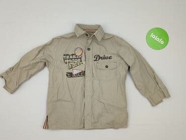 lidl koszula flanelowa: Koszula 3-4 lat, stan - Bardzo dobry, wzór - Print, kolor - Beżowy — 2
