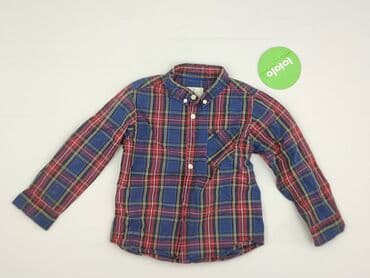 lidl koszula flanelowa: Koszula 5-6 lat, stan - Idealny, wzór - Kratka, kolor - Niebieski — 2