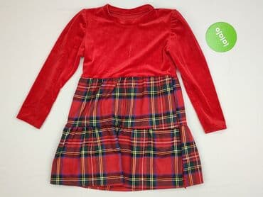 czerwona obcisła sukienka h m: Sukienka, 5-6 lat, 110-116 cm, stan - Bardzo dobry — 2