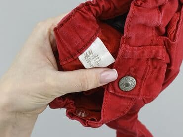 czerwona obcisła sukienka h m: Spodnie jeansowe, H&M, 6-9 miesięcy, stan - Bardzo dobry — 5