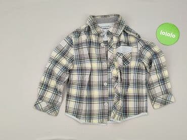 lidl koszula flanelowa: Koszula 4-5 lat, stan - Bardzo dobry, wzór - Kratka, kolor - Szary — 2