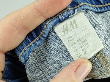 sukienka khaki h m: Spodnie jeansowe, H&M, 9-12 miesięcy, stan - Idealny — 4