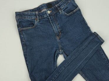 legginsy woskowane z wysokim stanem: Spodnie jeansowe, H&M, 16 lat, 170, stan - Bardzo dobry — 1