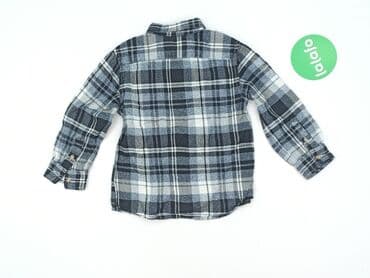 lidl koszula flanelowa: Koszula 3-4 lat, stan - Idealny, wzór - Kratka, kolor - Szary — 3
