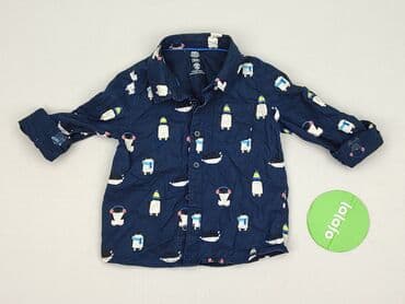 lidl koszula flanelowa: Koszula 1.5-2 lat, stan - Idealny, wzór - Print, kolor - Niebieski — 2