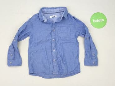 lidl koszula flanelowa: Koszula 3-4 lat, stan - Idealny, wzór - Jednolity kolor, kolor - Niebieski — 2
