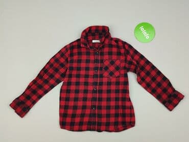 lidl koszula flanelowa: Koszula 5-6 lat, stan - Bardzo dobry, wzór - Kratka, kolor - Czerwony — 2