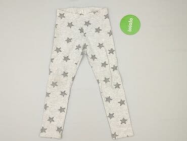 legginsy woskowane z wysokim stanem: Legginsy dziecięce, H&M, 5-6 lat, 110/116, stan - Bardzo dobry — 2